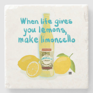 Porta-copo De Pedra Quando a Vida Lhe Dá Limões - Faça Limoncello