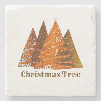 Porta-copo De Pedra Quatro Árvore de Natal