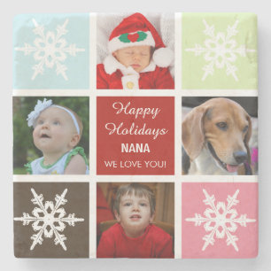 Porta-copo De Pedra quatro fotos colagem portas copos de fotos do Mod