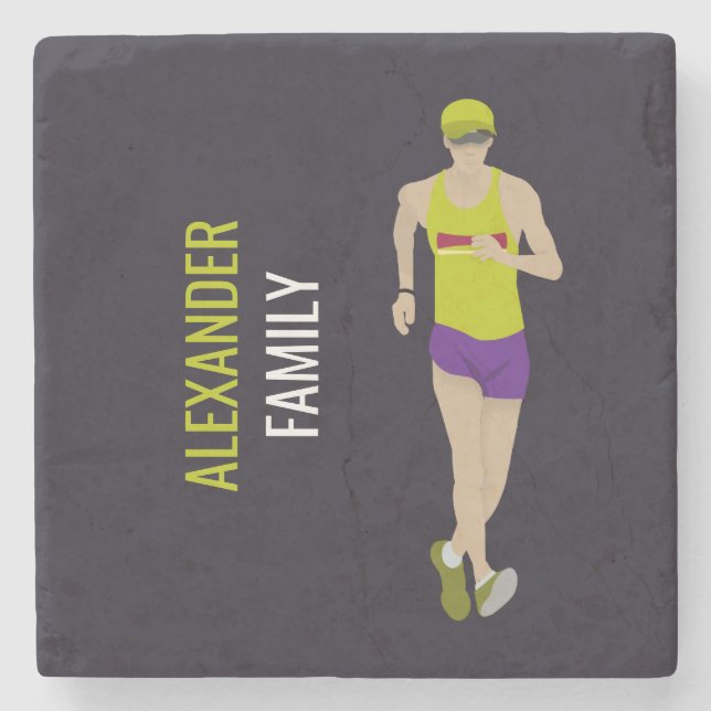 Porta-copo De Pedra Race Walking (Frente)