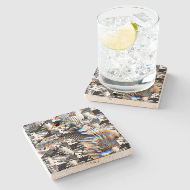 Porta-copo De Pedra Rainbow Assault  Stone Coaster (Lateral)