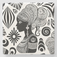 Rapariga africana Retrato Tribal Tatuagem