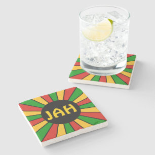 Porta-copo De Pedra RASTAFARI FLAG BOTON RAYS + seu sinal ou monograma