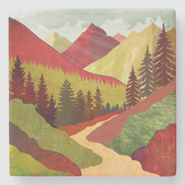 Porta-copo De Pedra Rastreio Ao Céu (Frente)