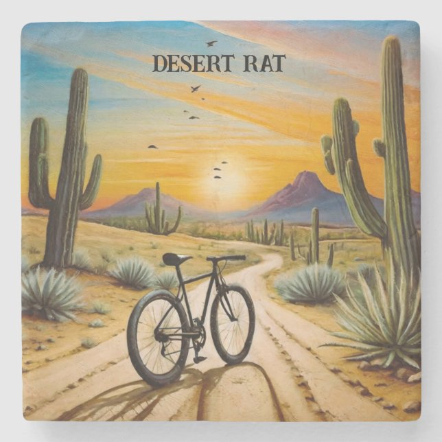 Porta-copo De Pedra Rato do Deserto, personalizável (Frente)