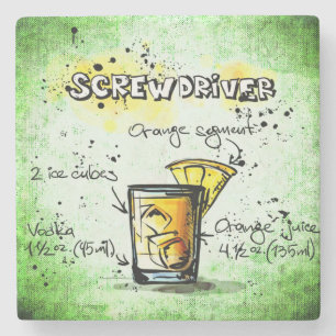 Porta-copo De Pedra Receita da chave de fenda