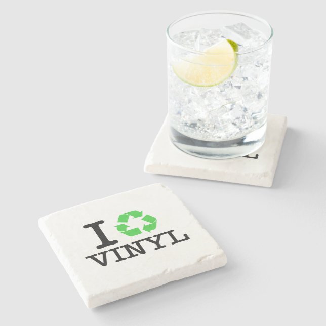 Porta-copo De Pedra Reciclar Vinil (Lateral)