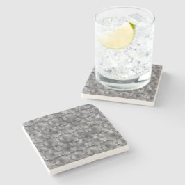 Porta-copo De Pedra Rectangular forms of grey color and dark spots