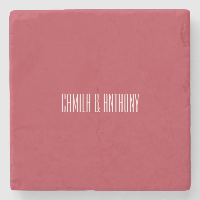 Porta-copo De Pedra Red Wedding (Frente)