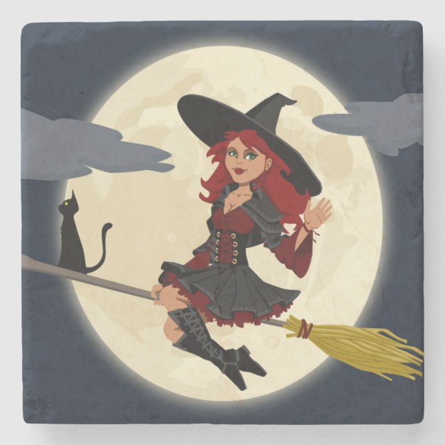 PORTA-COPO DE PEDRA REDHEADED HALLOWEEN WITCH (Frente)