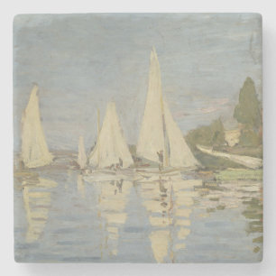 Porta-copo De Pedra Regatas em Argenteuil, Pintura a Óleo, Claude Mone