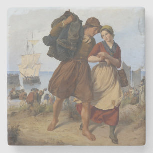 Porta-copo De Pedra Regresso do pescador (por Rudolf Jordan)
