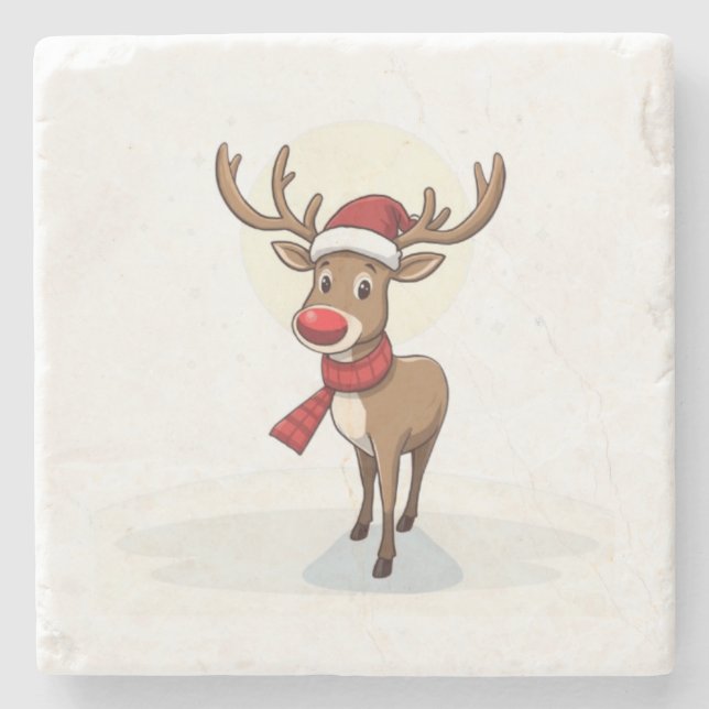 Porta-copo De Pedra Reindeer (Frente)