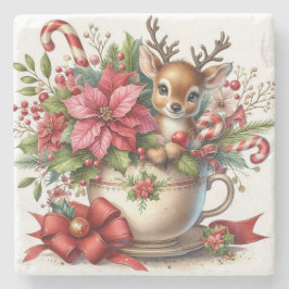 Porta-copo De Pedra Reindeer de caneca natalina 4