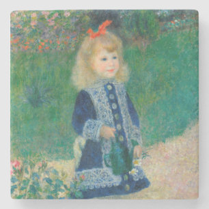 Porta-copo De Pedra Renoir "A Girl With A Watler Can"