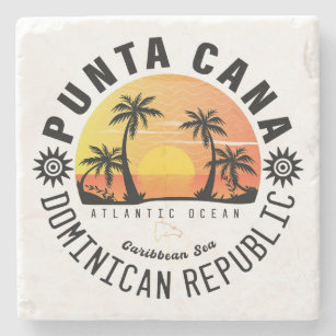 Porta-copo De Pedra República Dominicana do Punta Cana - Retro Souveni