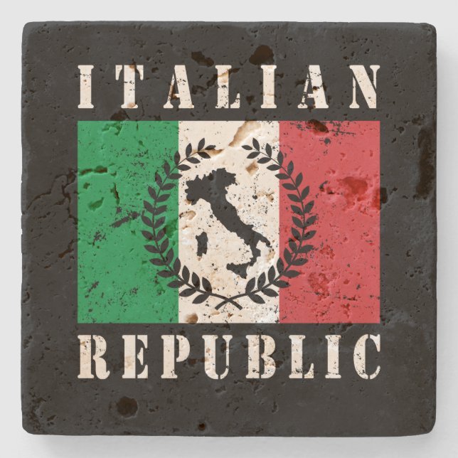 Porta-copo De Pedra República Italiana (Frente)