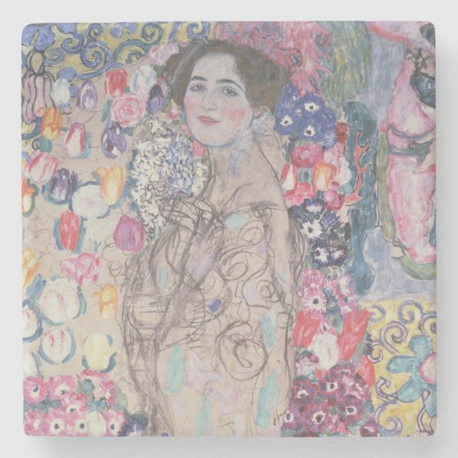 Porta-copo De Pedra Retrato de Maria Munk (Frente)