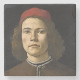Porta-copo De Pedra Retrato de um Jovem (por Sandro Botticelli)
