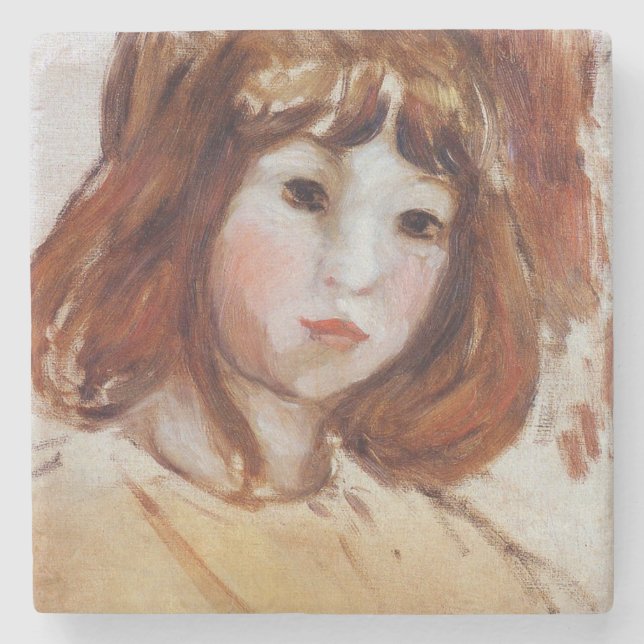 Porta-copo De Pedra Retrato de uma Menina (por Berthe Morisot) (Frente)