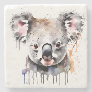 Porta-copo De Pedra Retrato do Urso Koala