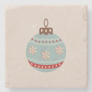 Porta-copo De Pedra Retro Natais vintages Bauble