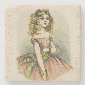 Porta-copo De Pedra Retro Romantic Valentine's Day Card, 19th century