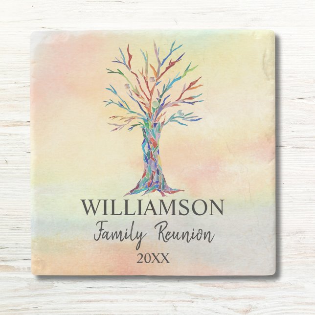 Porta-copo De Pedra Reunião da Família Árvore da Família (Criador carregado)