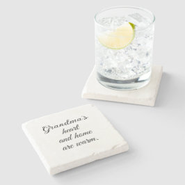 Porta-copo De Pedra Reunião Moderna da Família de Letras Negras Minima