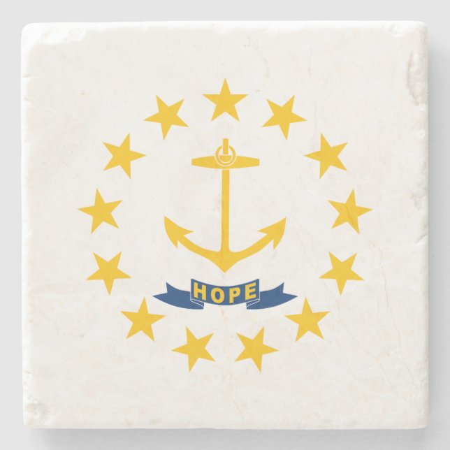 Porta-copo De Pedra Rhode Island State Flag (Frente)