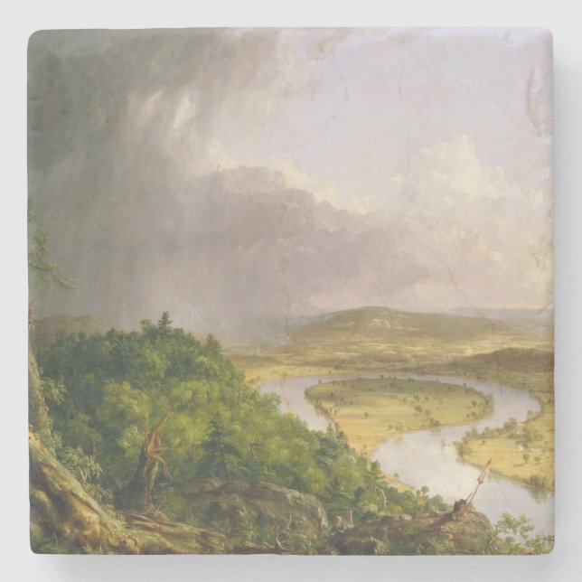 Porta-copo De Pedra Rio Oxbow Seen do Monte Holyoke, Massachusetts (Frente)