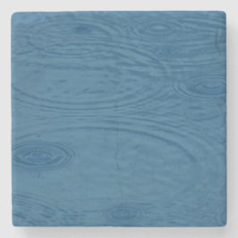 Porta-copo De Pedra Ripais De Chuva (Ondas De Água Azul)