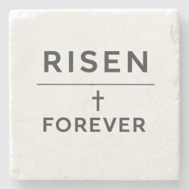 Porta-copo De Pedra Risen + Forever Adesivo