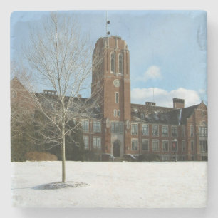 Porta-copo De Pedra Rockwell no inverno no Grove City College