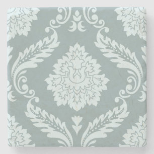 Porta-copo De Pedra Rococo Damask Padrão Grande Ovo de Pato Azul+Turqu