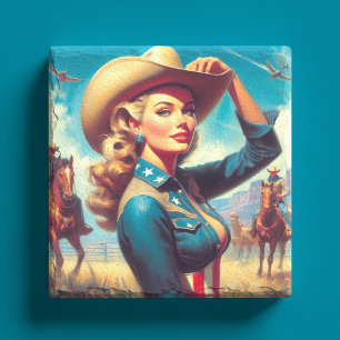 Porta-copo De Pedra Rodeio Vintage Pin-up