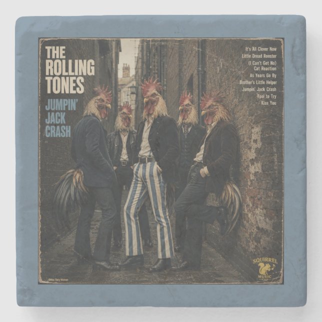 Porta-copo De Pedra Rolling Tones: uma Paródia (Frente)