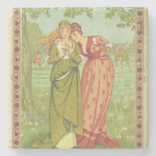 Porta-copo De Pedra Romântico Elegante Vintage Dia dos Namorados, Era