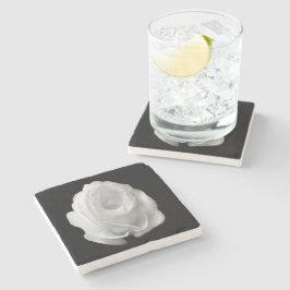 Porta-copo De Pedra rosa branco sobre fundo preto