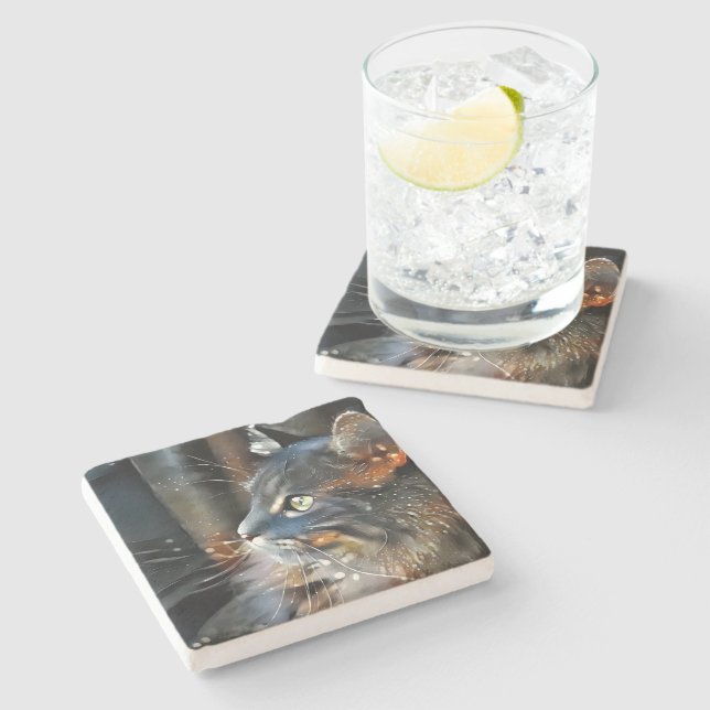 Porta-copo De Pedra Rosa e a Luz Mágica (Lateral)