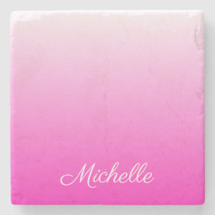 Porta-copo De Pedra Rosa quente personalizado do ombre do inclinação