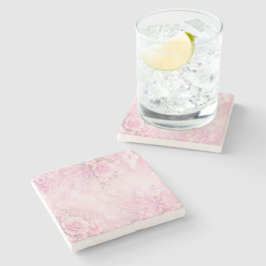 Porta-copo De Pedra Rosa Sonhador Floral Pérolas Laços Brilhos