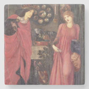 Porta-copo De Pedra Rosamund justo e rainha Eleanor (meios mistos no