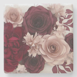 Porta-copo De Pedra Rosas