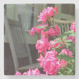 Porta-copo De Pedra Rosas cor-de-rosa e Rocker - Vineyard de Martha