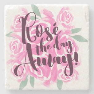 Porta-copo De Pedra Rosé as citações ausentes de Typograpy dos