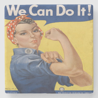 Porta-copo De Pedra Rosie the Riveter