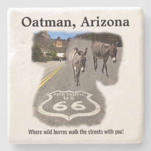 Porta-copo De Pedra Rota 66 Burros De Arizona Oatman Na Rua