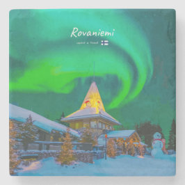 Porta-copo De Pedra Rovaniemi, Finlândia - Magia Aurora