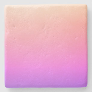Porta-copo De Pedra Roxo Colorido Desvanecendo Rosa e Pêssego Ombre